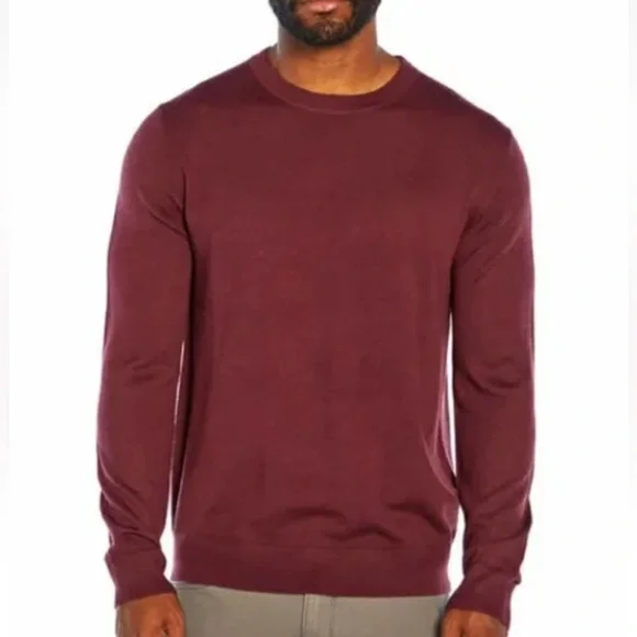 Banana Republic X Baruffa  Men's Rich Maroon Crewneck Sweater-worn 1x 129 retail