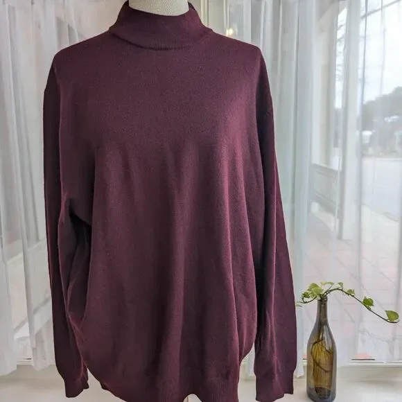 Club-room Men's Burgundy and Purple Jumper