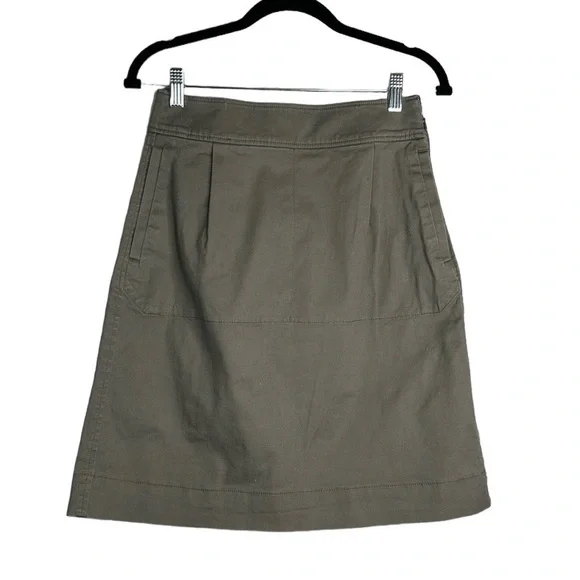Tomas Maier for Uniqlo Olive Denim Skirt With Pockets‎ Size 2