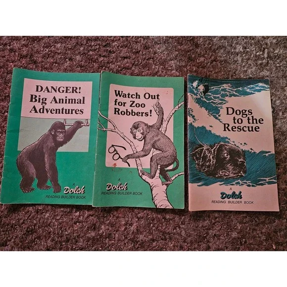 Dolch Reading Builder Books Lot of‎ 3 Vintage Childrens Educational