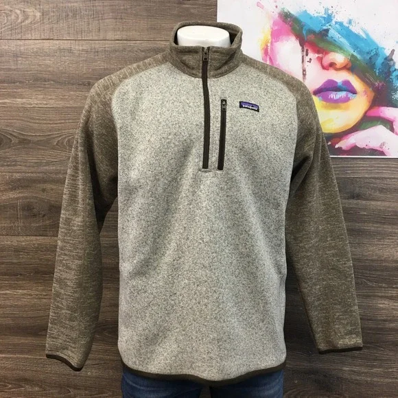Patagonia Men's Better Sweater Fleece Quarter Zip Pullover Sweater Heather‎ XL