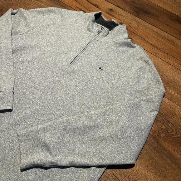 Vineyard Vines Gray Performance Quarter Zip Pullover Mens 2XL