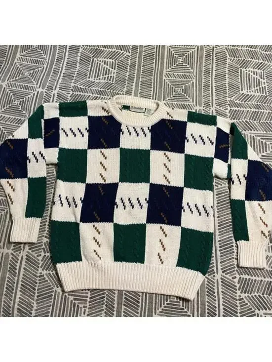 St. John's Bay Men's checkerboard Crewneck Sweater