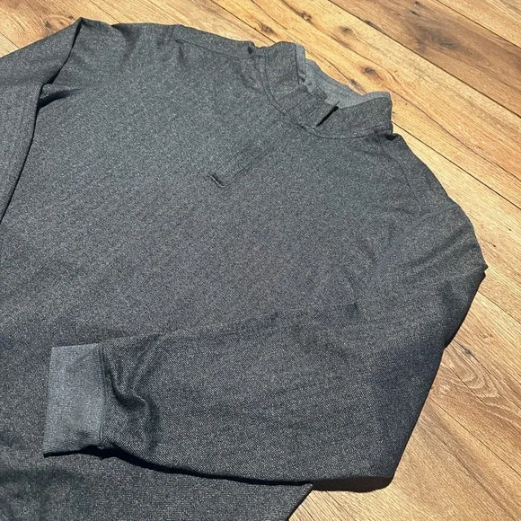 Tommy Bahama Charcoal Grey Herringbone Quarter Zip Pullover Mens XXL