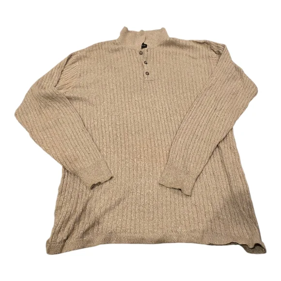 Claiborne Men's Tan Knit Lightweight Sweater Sz L