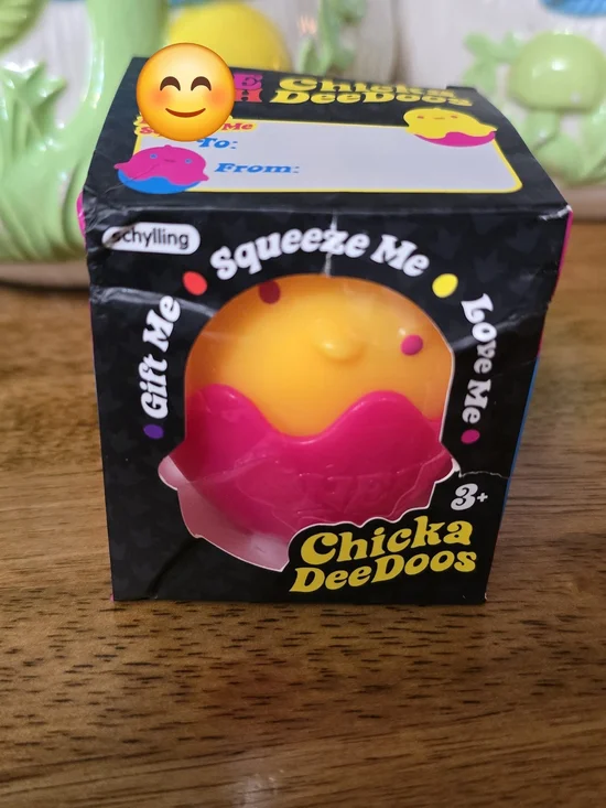 Chicka DeeDoos Squeeze Toy - Yellow & Pink