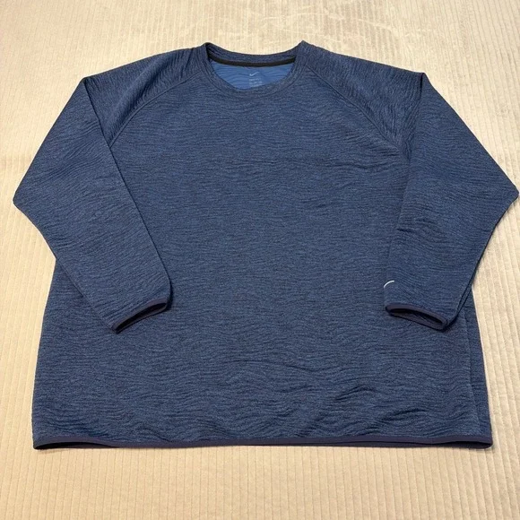 Nike Tour Golf Crew Top Long Sleeve Pullover Dri-FIT FD5835-410 Blue Mens 4XL