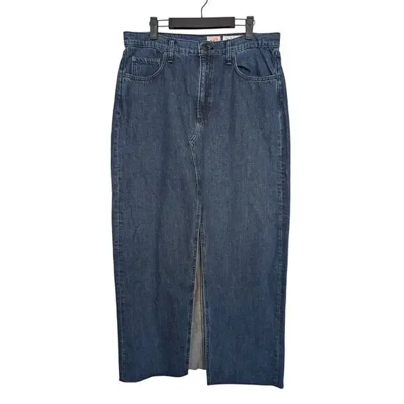 Rag and Bone Kaihara Japanese‎ Denim Maxi Skirt Split Front 29