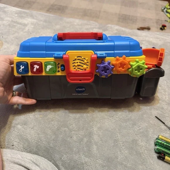 VTech Drill & Learn Toolbox Electronic Learning Toy Lights‎ Sounds Working