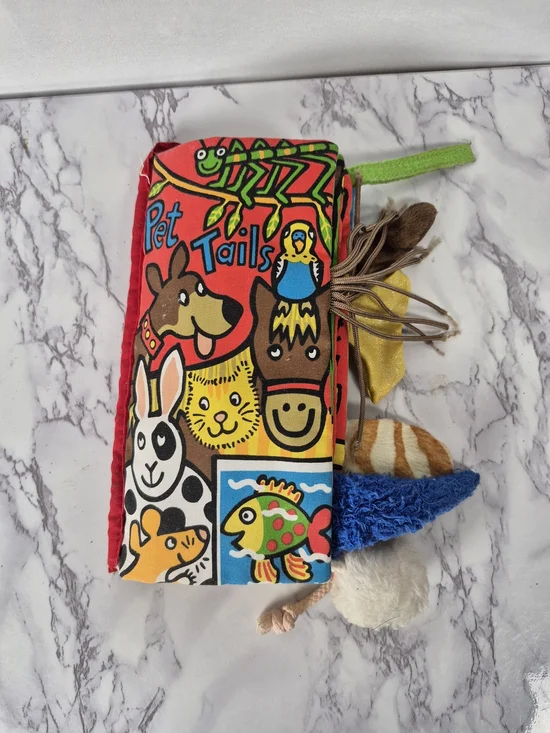 Jellycat Multicolor Pet Tails Soft Cloth Activity Book