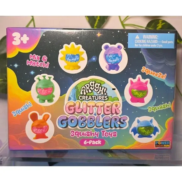 ARggH! Glitter Gobblers 6 pk of Squishies