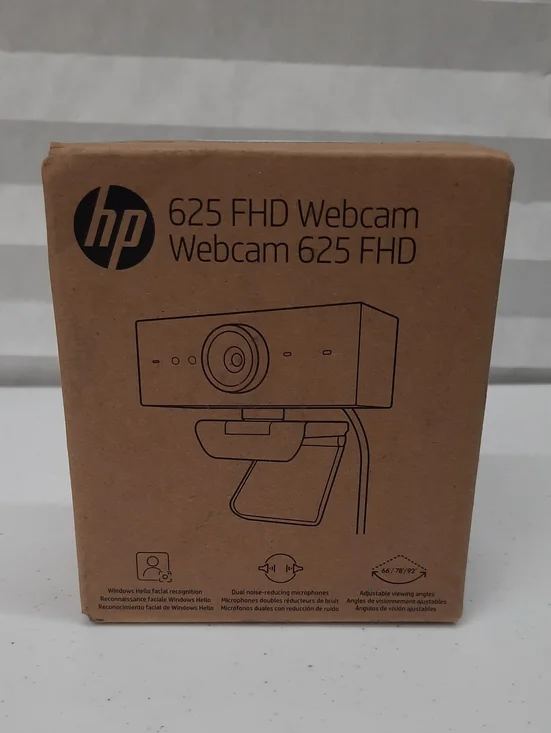 HP Webcam 625 1080P FHD Adjustable Zoom 90* Tilt 360 Pivot Windows 10 & 11 USB 3
