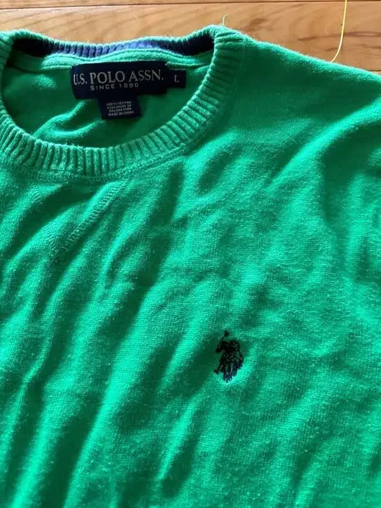 U.S. Polo Assn. Men's Crewneck Cotton Sweater - Green