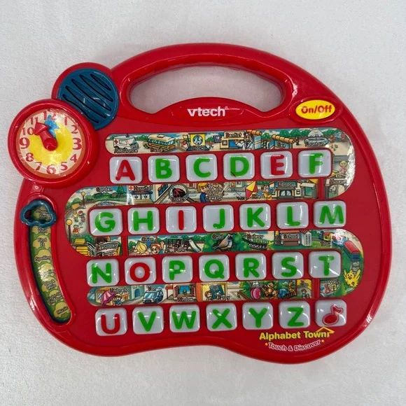 Vintage 2000s Vtech Touch & Discover Alphabet Town Learning Toy Phonics Spelling