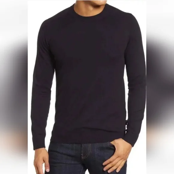 Ted Baker 7 London Sandkas Slim Fit Crewneck Sweater Navy Blue Men Sz 2X 3X New