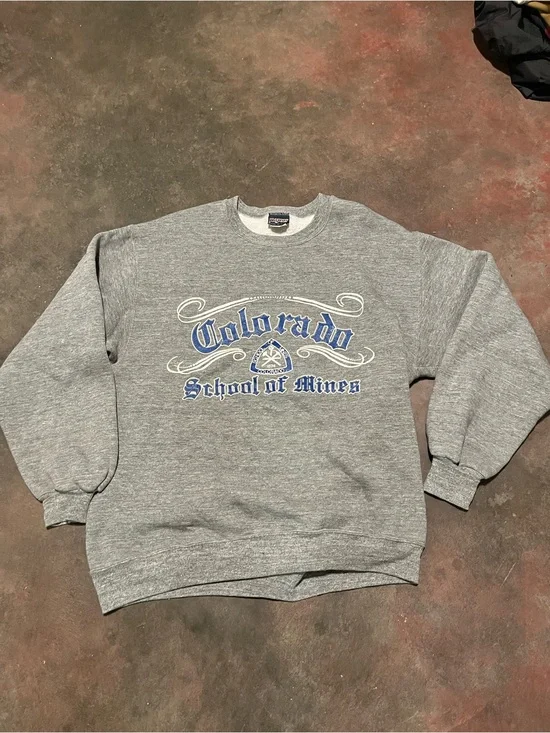 Retro Jansport Gray Crewneck - Colorado School of Mines