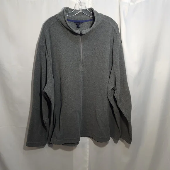 Lands' End Men's Zip Up Gray Sweater