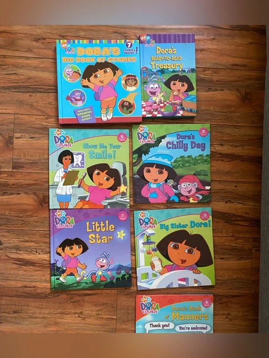 Dora Explorer Kids Book Set - Bright Multicolor Covers