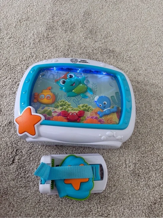 Baby Einstein Light-Up Underwater Activity Toy - White & Teal with Orange Accent