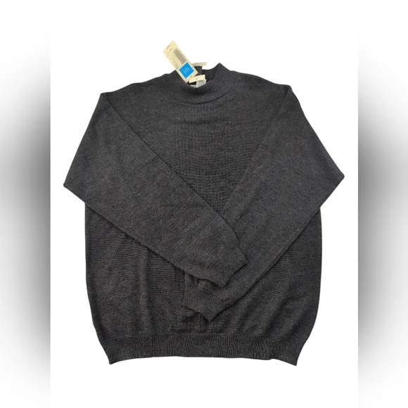 Covington Sweater Men's L Coal Merino Wool‎ Blend Made In Italy Classic Pullover