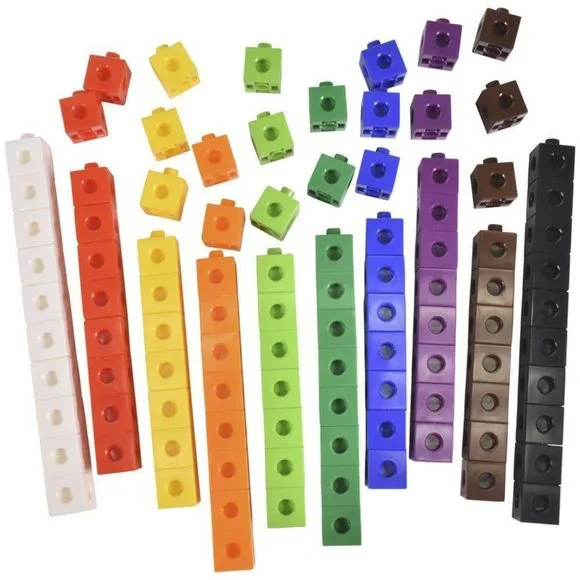 100 Counting Block Math Manipulatives Linking Cubes.  Homeschool or classroom.