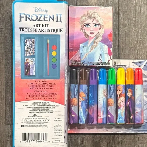 New Disney Frozen Painting Art Kit & Coloring Bundle