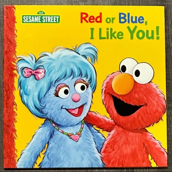 💞 New Sesame Street “Red or Blue, I Like You!” Children’s Book featuring Elmo
