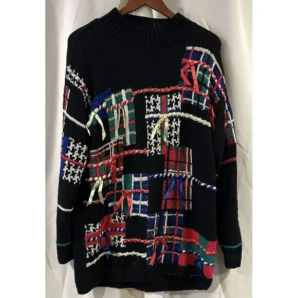 Warranted To Be A Pendleton‎ Ugly Christmas Bow Sweater Size Small