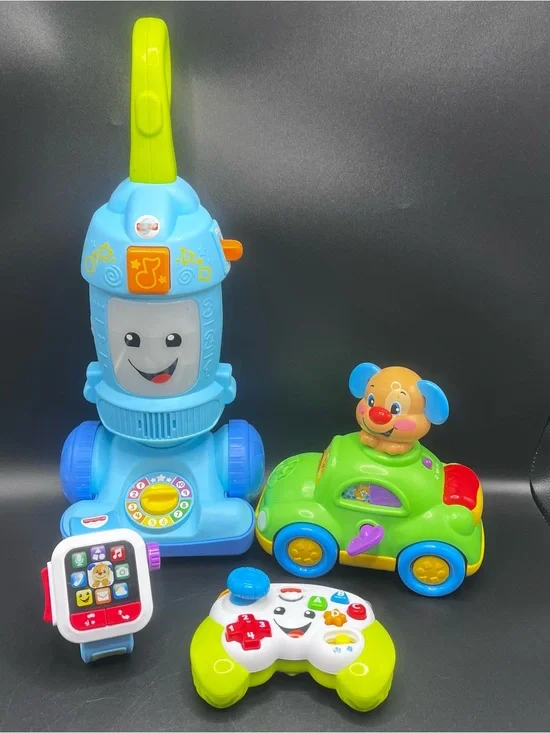 Fisher Price Laugh & Learn Toddler Toy Bundle- Car Vacuum Watch Game Controller