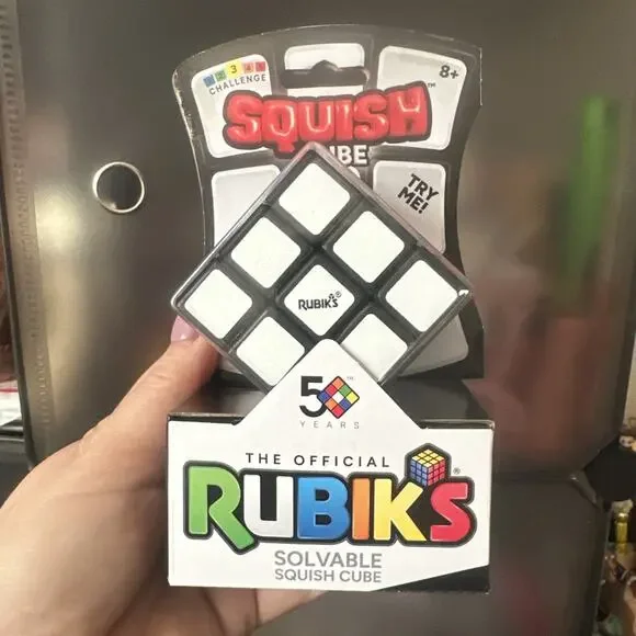 Rubik’s Squish Cube 50th Anniversary Spin Master Solvable Fidget Puzzle