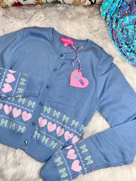 Dolls Kill • Sugar Thrillz Pastel Passion For You Intarsia Knit Sweater