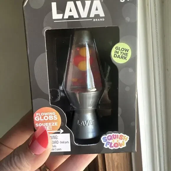 SCHYLLING Lava Squish & Flow Glow in The Dark Clear. Original Lava Lamp