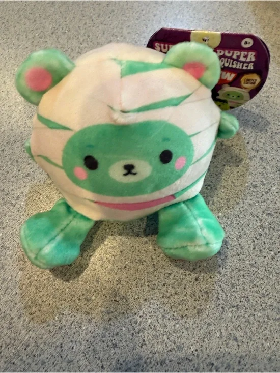 New Squishy Boo Crew Halloween Super Duper Sugar Squishers Goo Mummy Bear Green