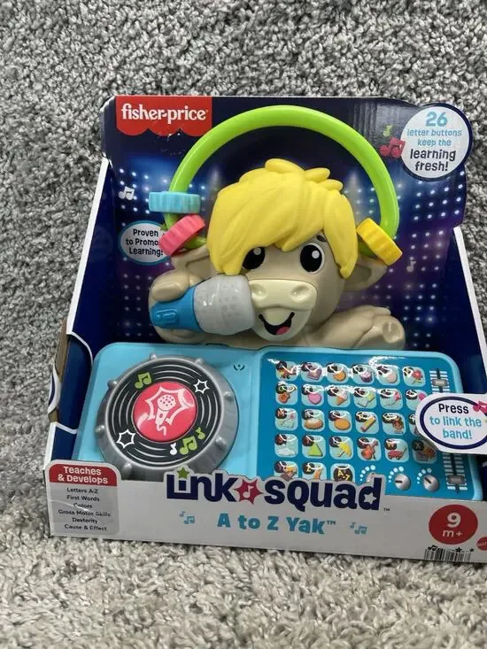 Fisher Price Link Squad a to Z Yak Baby Learning Toy with Music & Lights Age 9mo