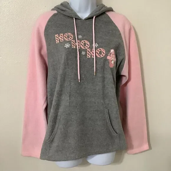 Care Bears Vintage Y2K Cozycore Kidcore Cheer‎ Bear Christmas Grey Pink Hoodie S