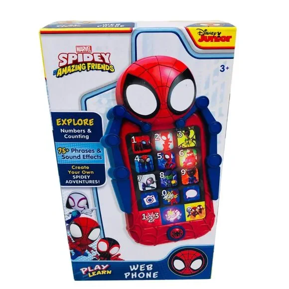 Marvel Spidey Kids Play Learning Web Phone Educational Toy Spiderman Age 3+