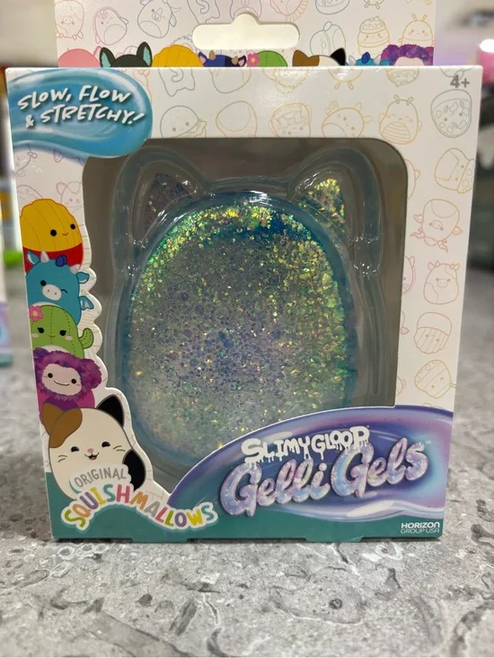 Slimy Gloop Gelli Gels Glitter Cat Ear Squishmallow Slime