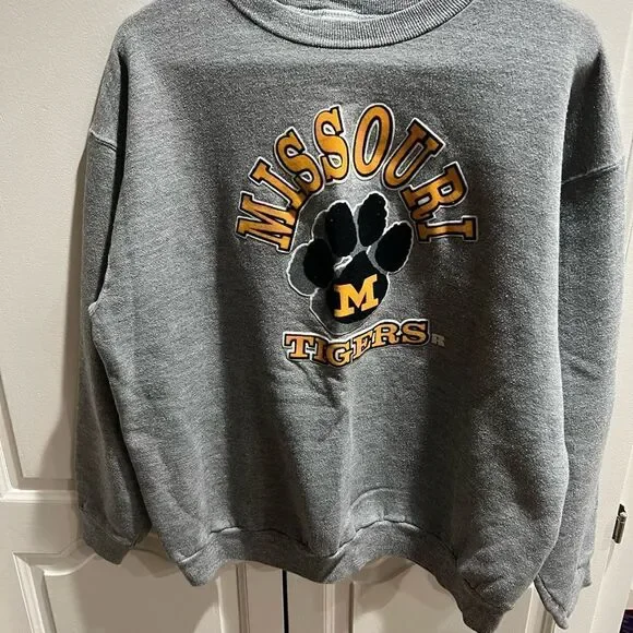 Vintage Russell Athletic 90s Missouri Tigers Crewneck Sweatshirt XL
