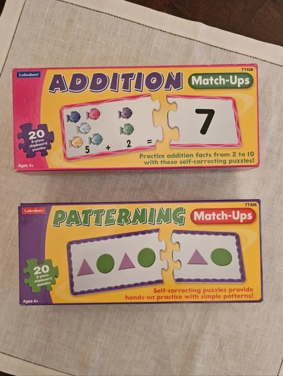 Lakeshore Learning Match-Ups Puzzle Lot (2 Sets)
