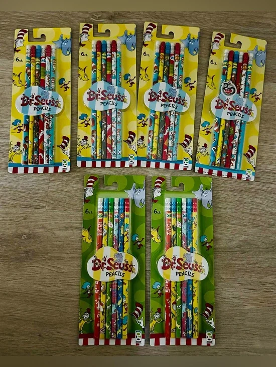 36 Dr. Seuss “Cat in the Hat” Pencils, 6 packs of 6