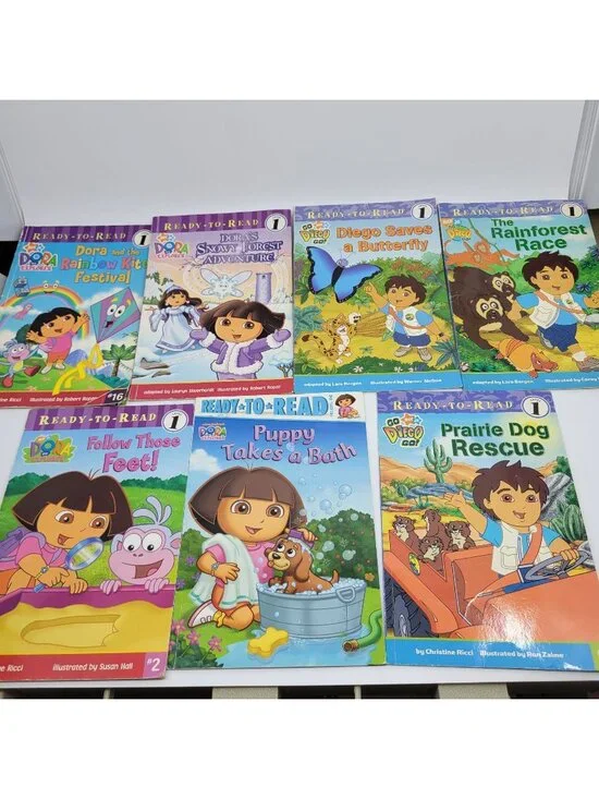 DORA & DIEGO Lot of 7 Level 1 Beginning Readers - BK103