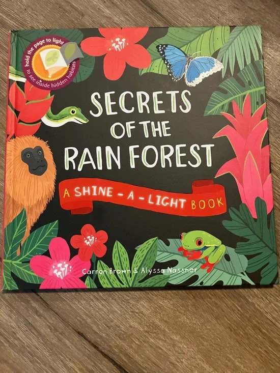 Secrets of the Rain Forest Shine-A-Light Book - Black & Green Cover