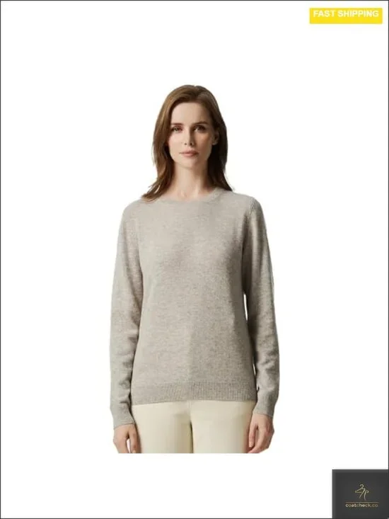Women's 100% Cashmere Crew Neck Pullover Sweater