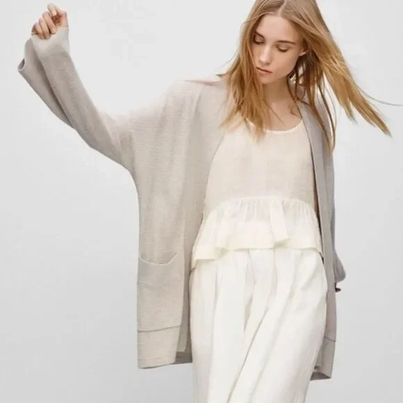 Aritzia Copernic Cotton Silk Cashmere Blend Cardigan XS