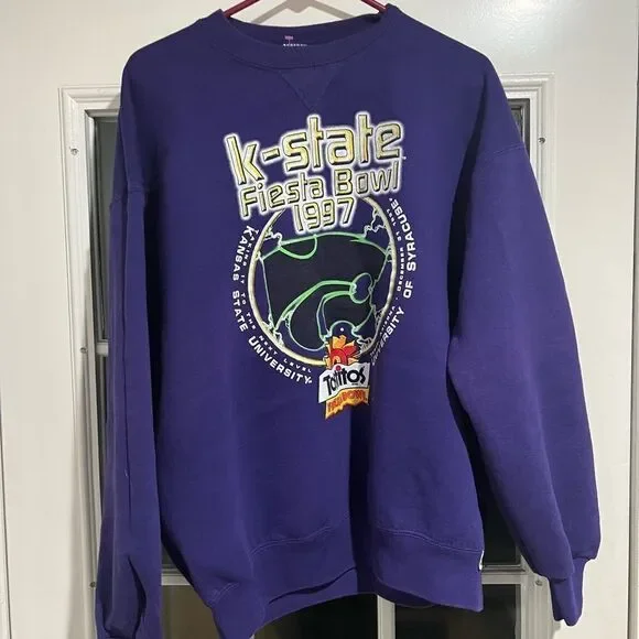 Vintage Kansas State Russell Athletic Purple Sweater Fiesta Bowl 97
