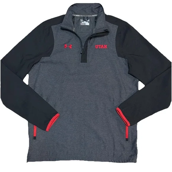 Under Armour Utah Utes 1/4 Zip All Season Gear Loose Men's Small‎ Pullover