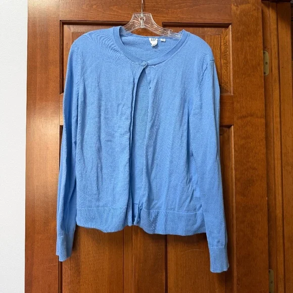 GAP light weight blue cotton cardigan, size XL