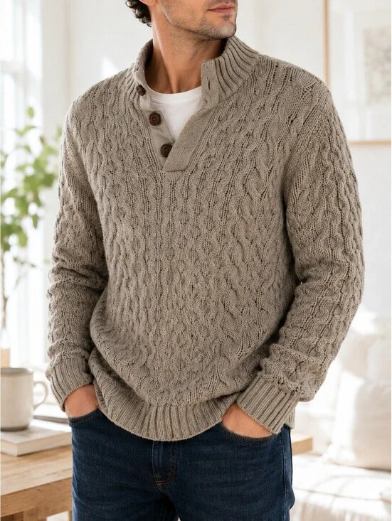 NWOT Vineyard Vines China Cable Knit Sweater Men’s Gray Cotton Wool Size S