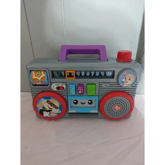 Fisher Price Laugh And‎ Learn Busy Boombox Lights Sounds Songs 6-36 Months WORKS