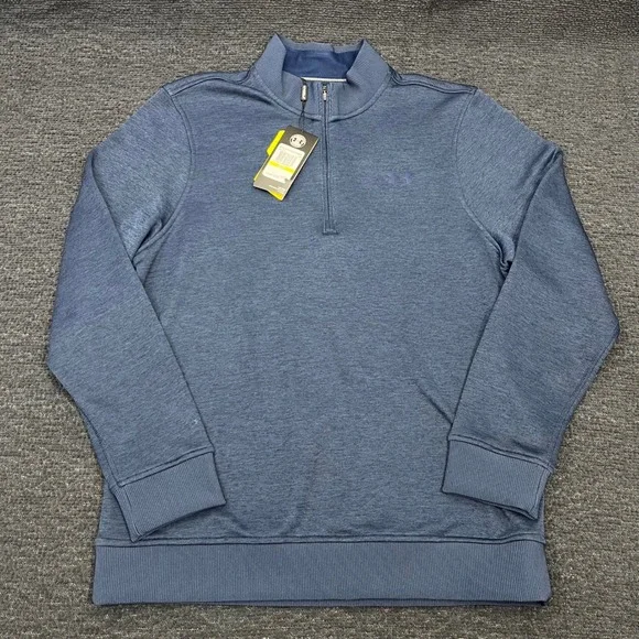 Under Armour Mens Storm ColdGear‎ 1/4 Zip Pullover Blue Heather Medium NWT